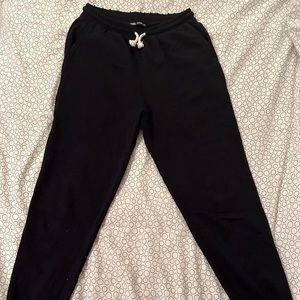 black Zara sweatpants with cream waistband string, LIKE NEW WORN ONCE